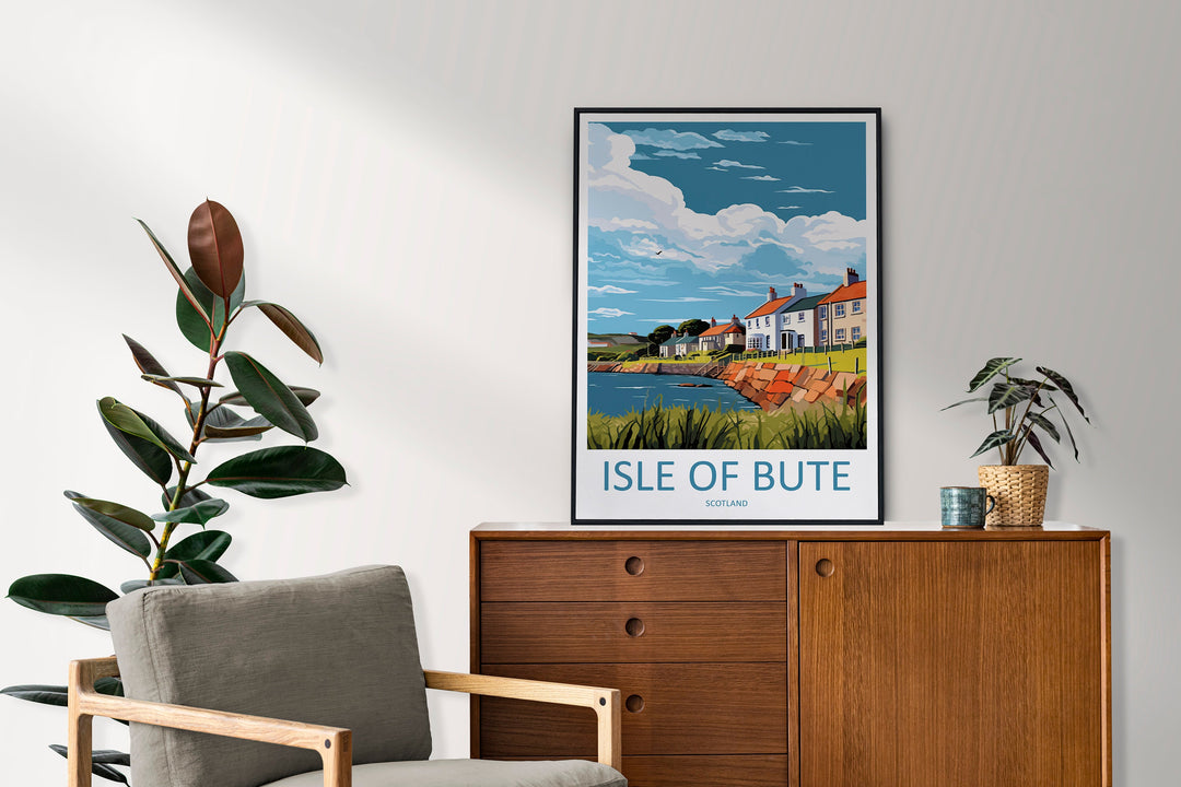 Isle Of Bute Travel Print Wall Art Isle Of Bute Wall Hanging Home Décor Isle Of Bute Gift Art Lovers Scotland Art Lover Travel Gift