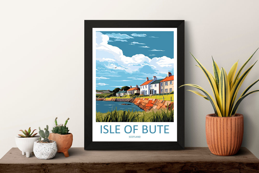 Isle Of Bute Travel Print Wall Art Isle Of Bute Wall Hanging Home Décor Isle Of Bute Gift Art Lovers Scotland Art Lover Travel Gift