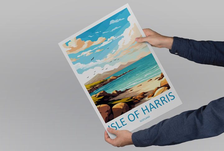 Isle Of Harris Travel Print Wall Art Isle Of Harris Wall Hanging Home Décor Isle Of Harris Gift Art Lovers Scotland Art Lover Gift Isle Art
