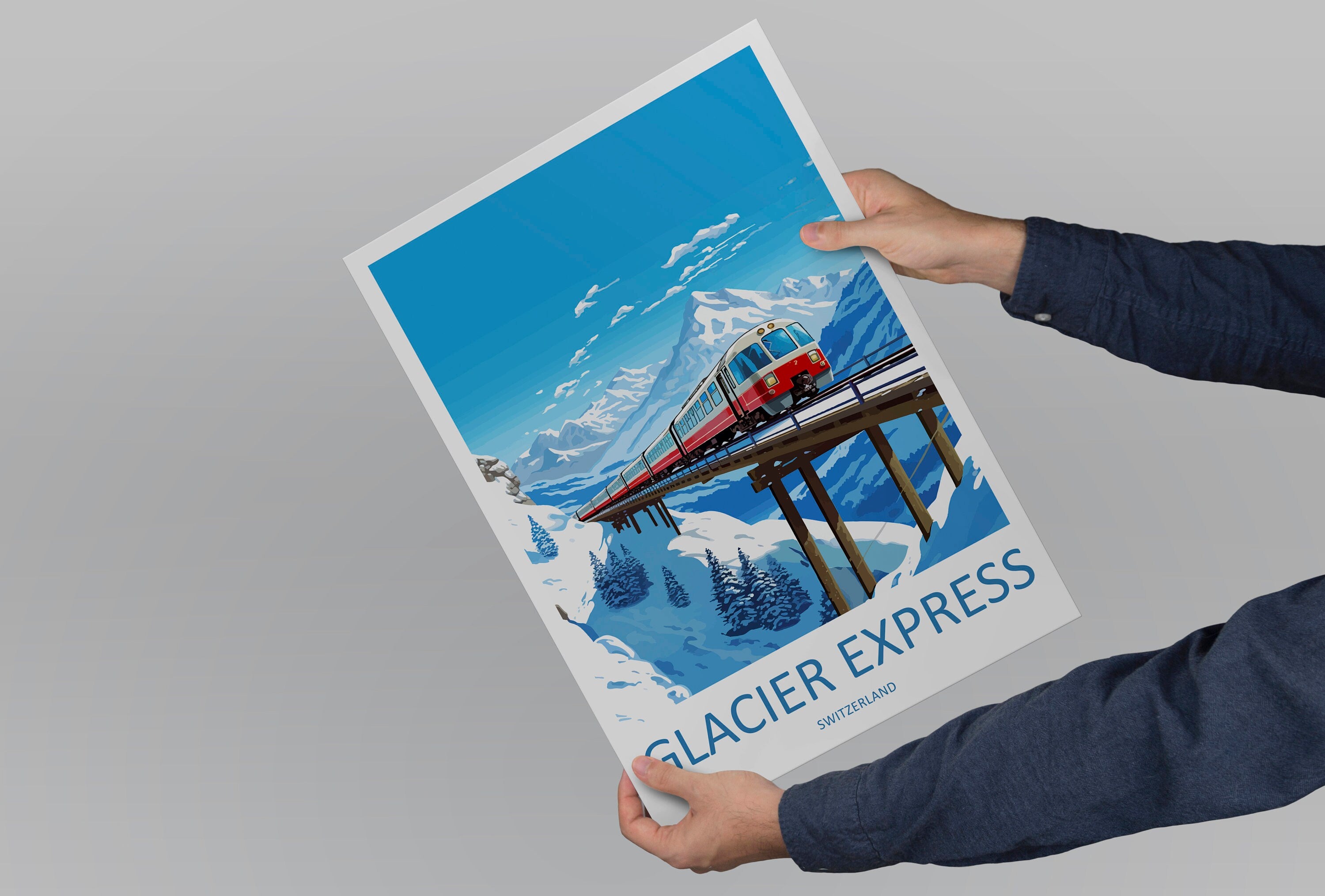 Glacier Express Travel Print