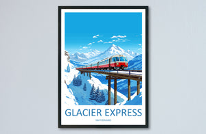 Glacier Express Travel Print