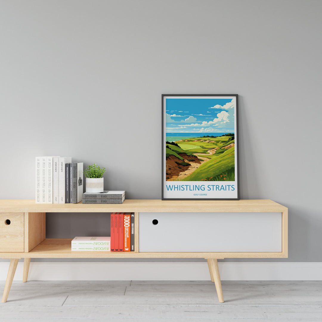 Whistling Straits Golf Course Travel Print Wall Art Whistling Straits Wall Hanging Home Décor Whistling Straits Gift Art Lovers Golf Art