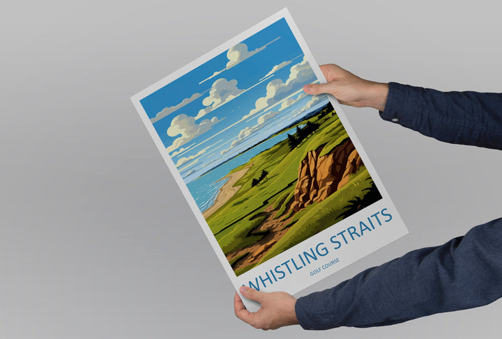 Whistling Straits Golf Course Travel Print Wall Art Whistling Straits Wall Hanging Home Décor Whistling Straits Gift Art Lovers Golf Art
