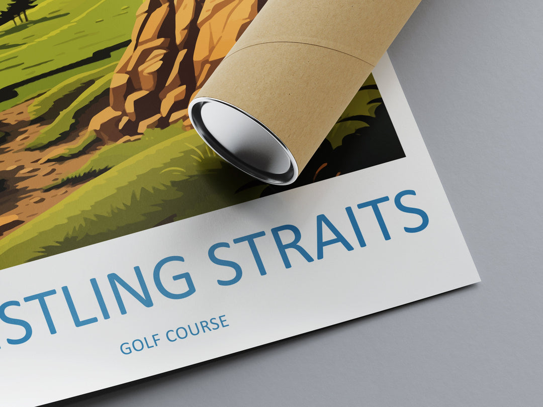 Whistling Straits Golf Course Travel Print Wall Art Whistling Straits Wall Hanging Home Décor Whistling Straits Gift Art Lovers Golf Art
