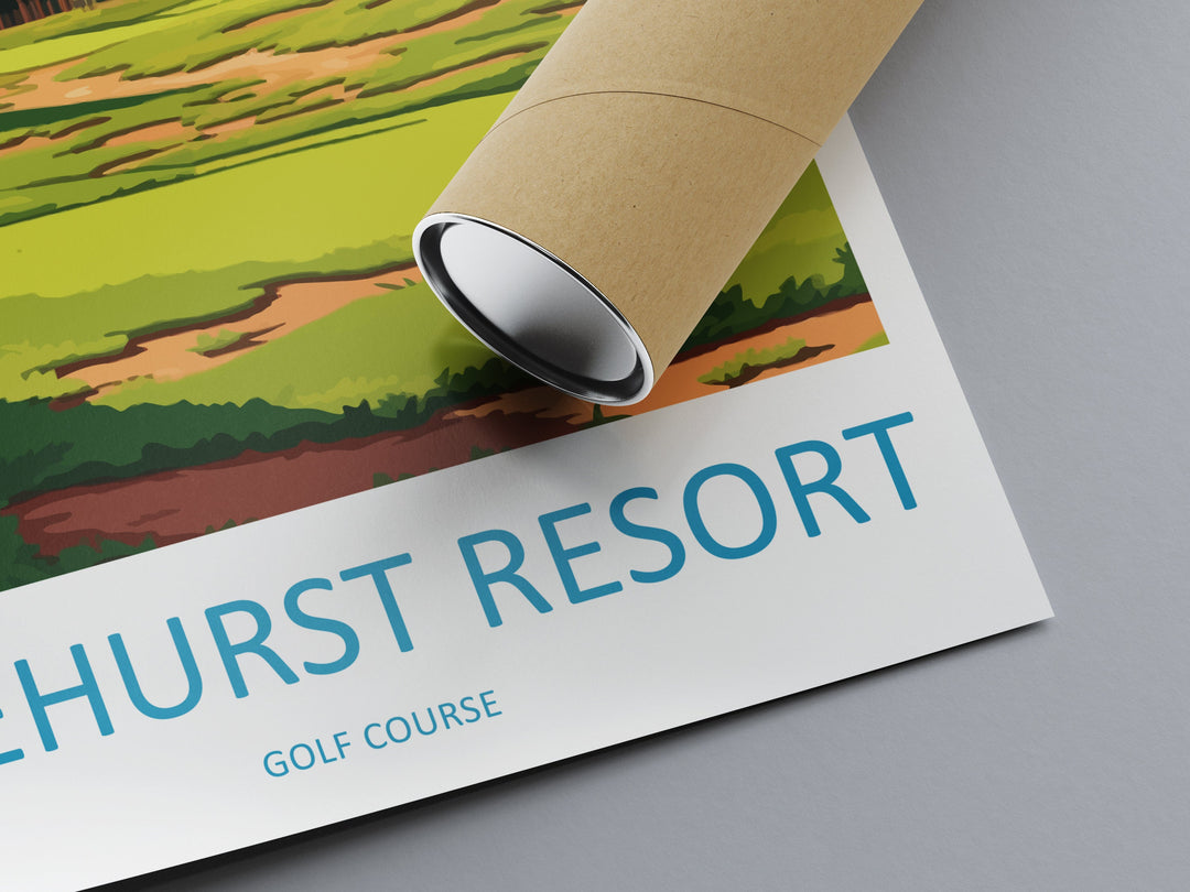 Pinehurst Golf Resort Travel Print Wall Art Pinehurst Golf Resort Wall Hanging Home Décor Pinehurst Golf Resort Art Gift Art Lovers Golf Art