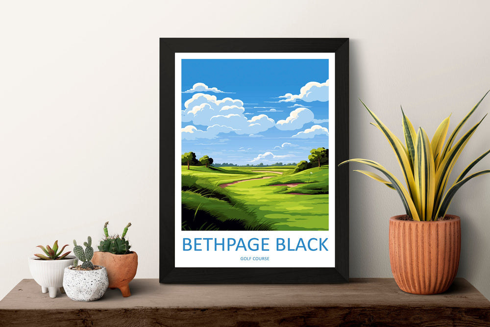 Bethpage Black Golf Course Travel Print Wall Art Bethpage Black Wall Hanging Home Décor Bethpage Black Golf Art Gift Art Lovers Golf Art