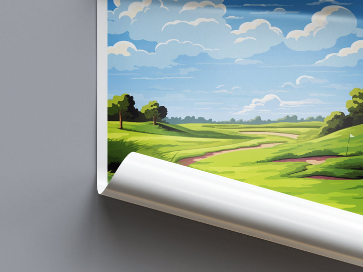 Bethpage Black Golf Course Travel Print Wall Art Bethpage Black Wall Hanging Home Décor Bethpage Black Golf Art Gift Art Lovers Golf Art