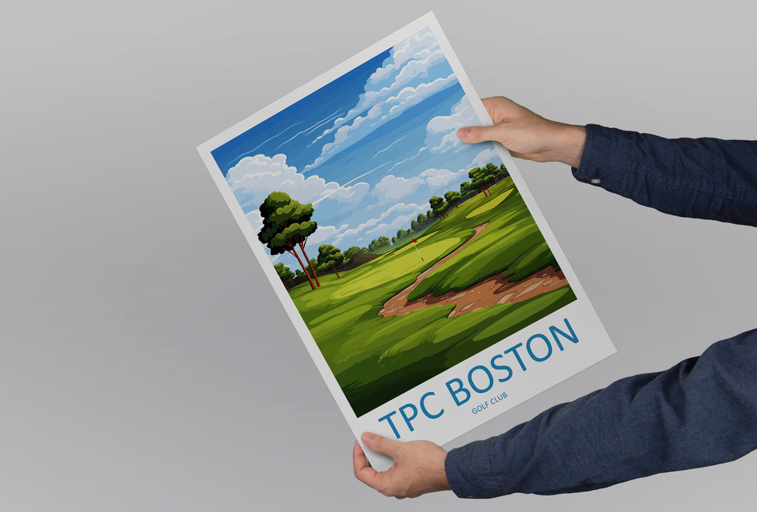 TPC Boston Golf Club Travel Print Wall Art TPC Boston Golf Wall Hanging Home Décor TPC Boston Golf Art Gift Art Lovers Golf Art