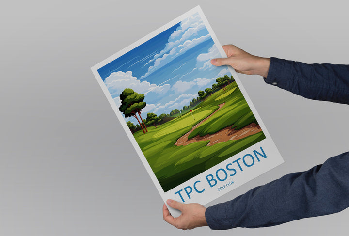 TPC Boston Golf Club Travel Print Wall Art TPC Boston Golf Wall Hanging Home Décor TPC Boston Golf Art Gift Art Lovers Golf Art