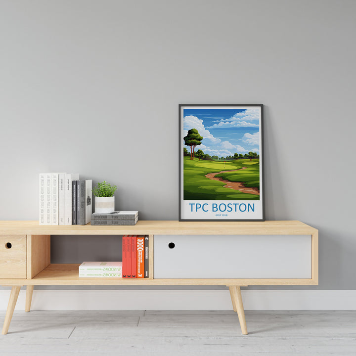 TPC Boston Golf Club Travel Print Wall Art TPC Boston Golf Wall Hanging Home Décor TPC Boston Golf Art Gift Art Lovers Golf Art