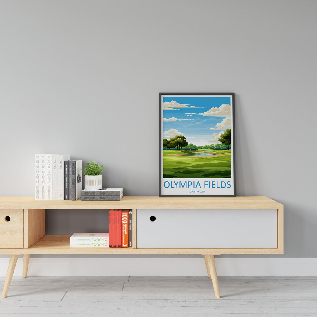 Olympia Fields Golf Club Travel Print Wall Art Olympia Fields Golf Club Wall Hanging Home Décor Olympia Fields Art Gift Art Lovers Golf Art