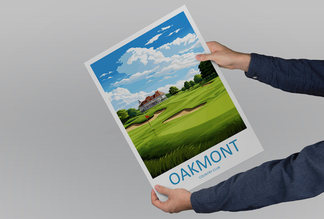 Oakmont Golf Club Travel Print Wall Art Oakmont Golf Club Wall Hanging Home Décor Oakmont Art Gift Art Lovers Golf Art