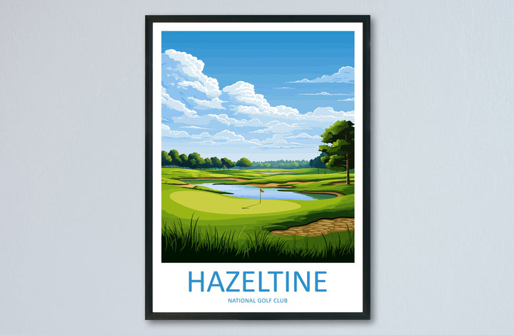 Hazeltine National Golf Club Travel Print Wall Art Hazeltine Golf Club Wall Hanging Home Décor Hazeltine Art Gift Art Lovers Golf Art