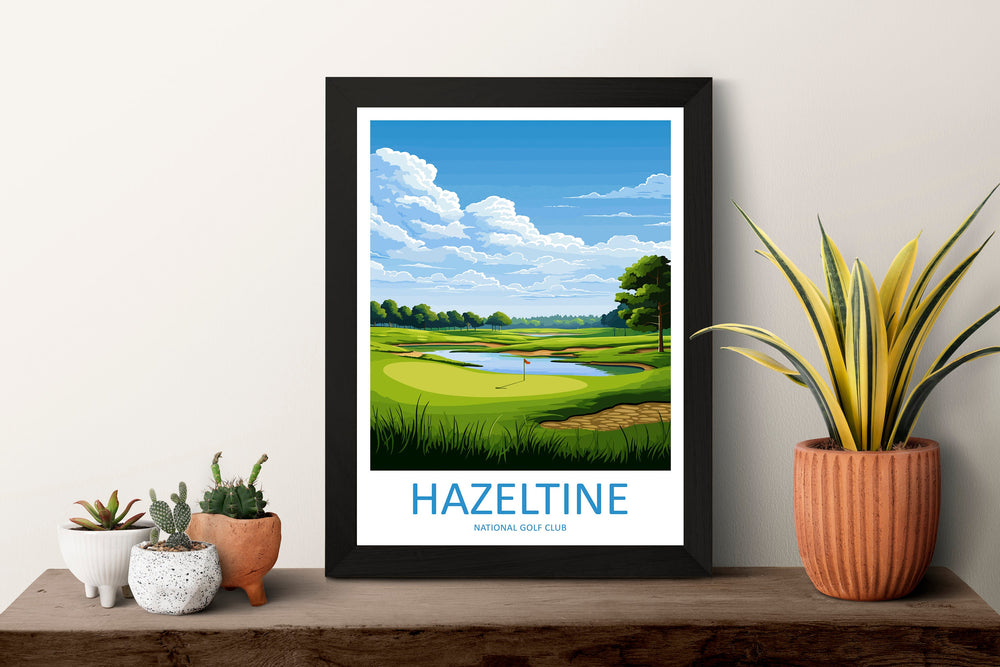 Hazeltine National Golf Club Travel Print Wall Art Hazeltine Golf Club Wall Hanging Home Décor Hazeltine Art Gift Art Lovers Golf Art