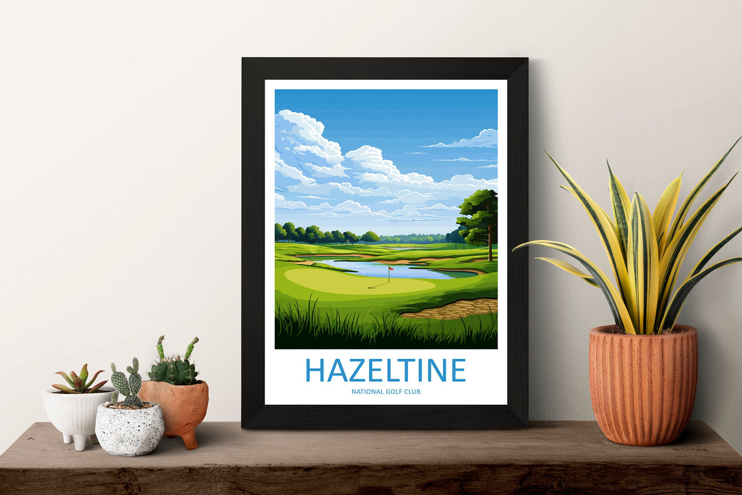 Hazeltine National Golf Club Travel Print Wall Art Hazeltine Golf Club Wall Hanging Home Décor Hazeltine Art Gift Art Lovers Golf Art