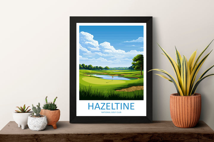 Hazeltine National Golf Club Travel Print Wall Art Hazeltine Golf Club Wall Hanging Home Décor Hazeltine Art Gift Art Lovers Golf Art