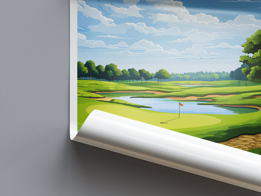 Hazeltine National Golf Club Travel Print Wall Art Hazeltine Golf Club Wall Hanging Home Décor Hazeltine Art Gift Art Lovers Golf Art