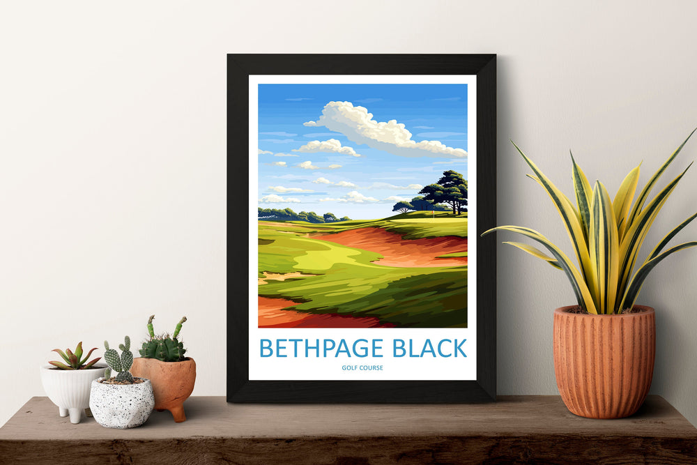 Bethpage Black Golf Club Travel Print Wall Art Bethpage Black Golf Club Wall Hanging Home Décor Bethpage Black Art Gift Art Lovers Golf Art