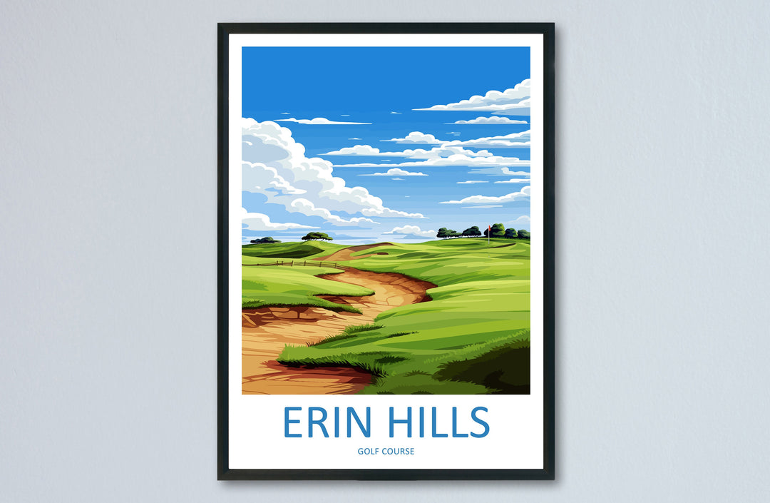 Erin Hills Golf Club Travel Print Wall Art Erin Hills Golf Club Wall Hanging Home Décor Erin Hills Golf Course Art Gift Art Lovers Golf Art