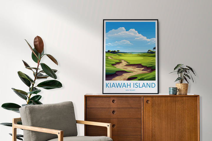Kiawah Island Golf Club Travel Print Wall Art Kiawah Island Golf Club Wall Hanging Home Décor Kiawah Island Art Gift Art Lovers Golf Art