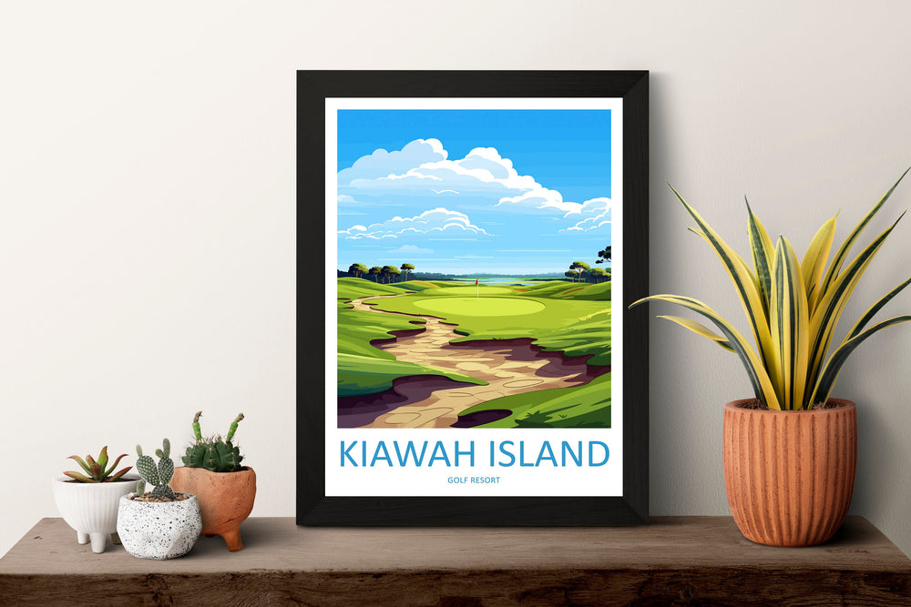 Kiawah Island Golf Club Travel Print Wall Art Kiawah Island Golf Club Wall Hanging Home Décor Kiawah Island Art Gift Art Lovers Golf Art