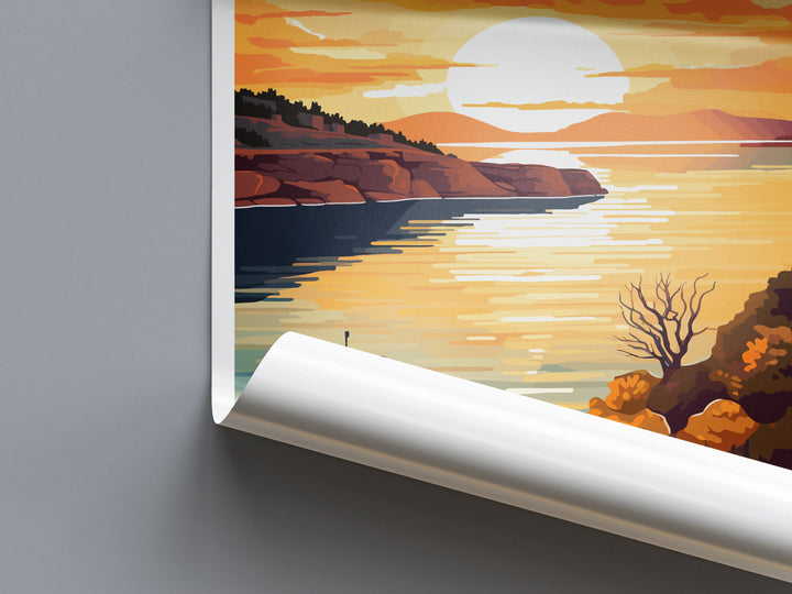 Lake Buchanan Travel Print Wall Art Lake Buchanan Wall Hanging Home Décor Lake Buchanan Gift Art Lovers Texas Art Lover Gift Texas