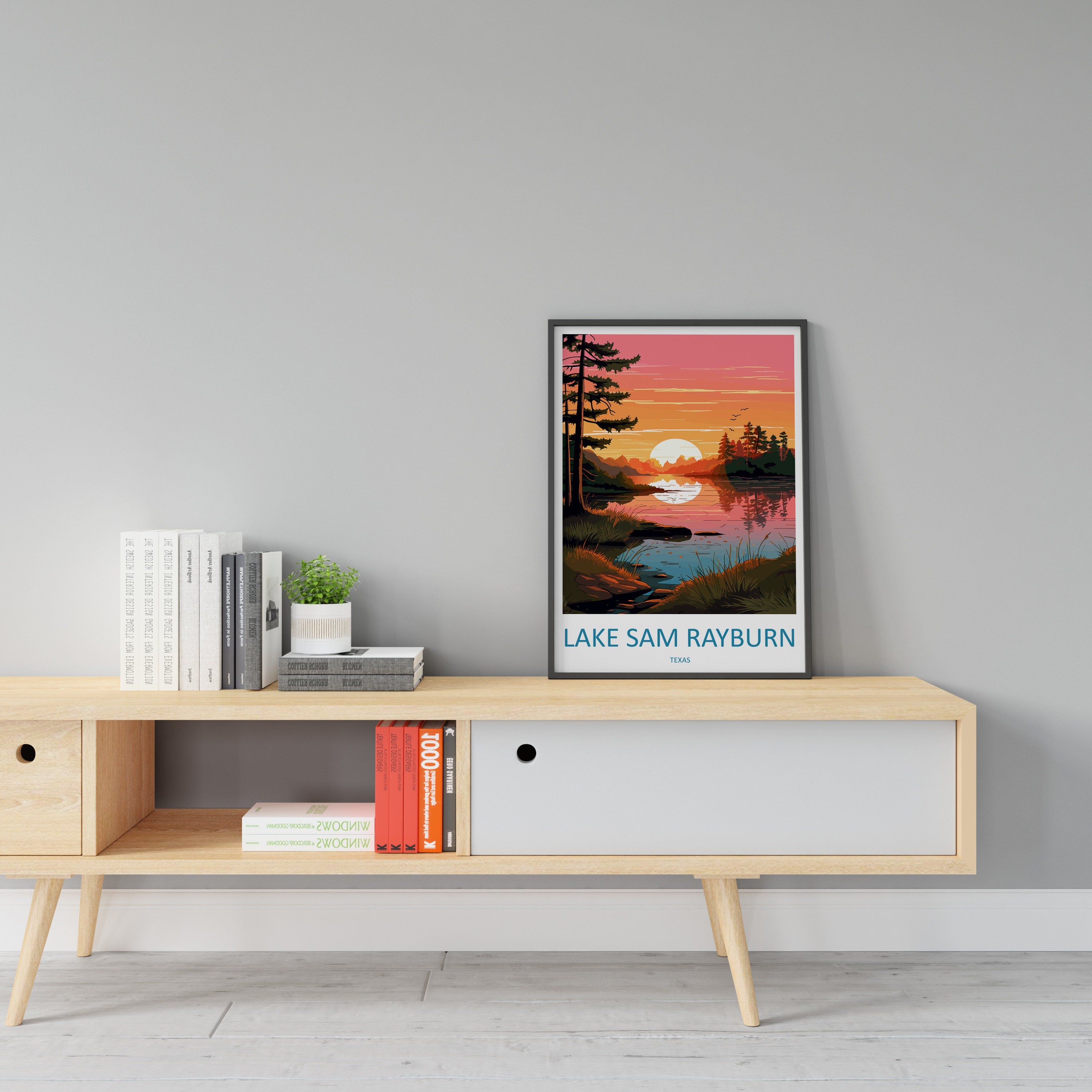 Lake Sam Rayburn Travel Print