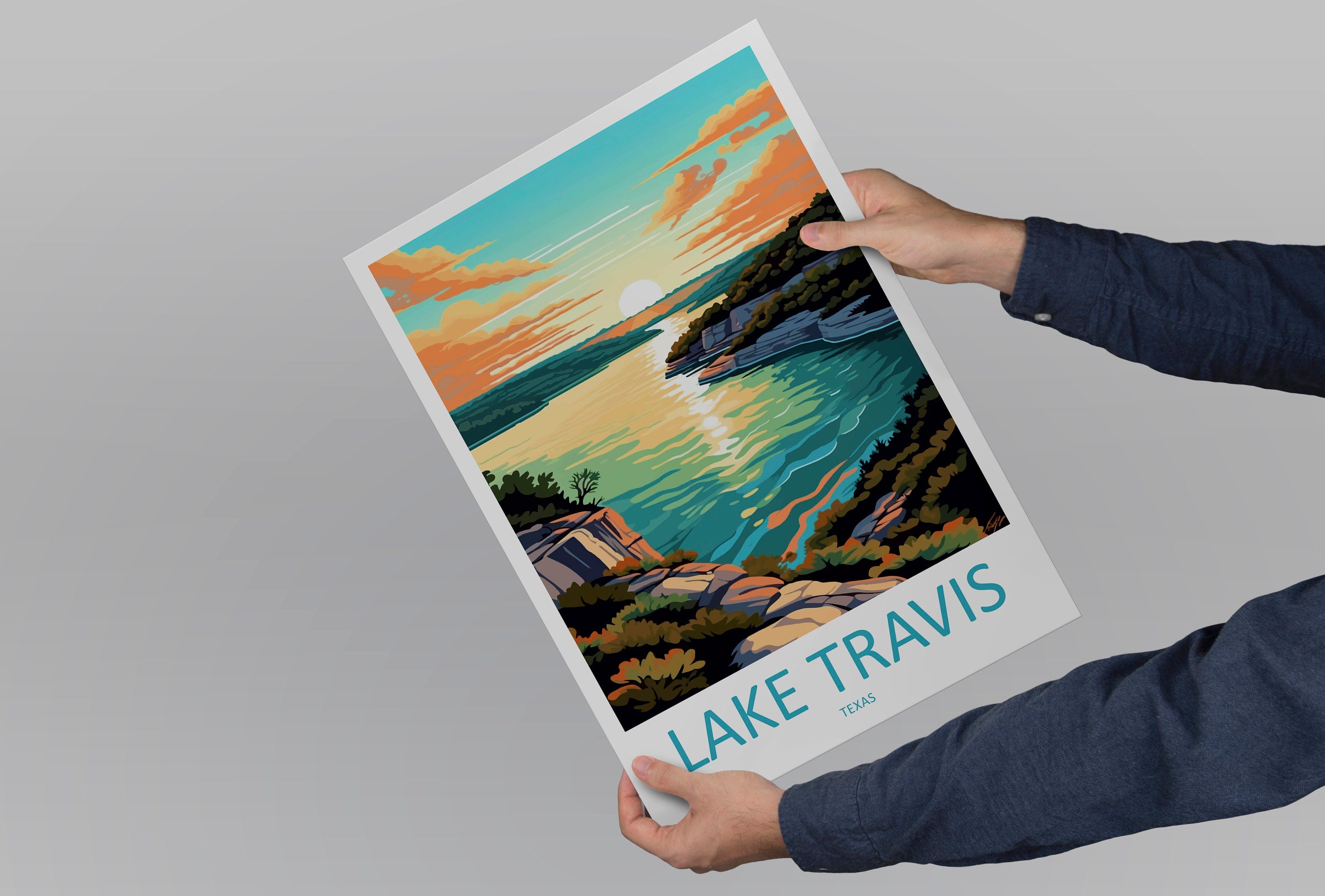 Lake Travis Travel Print