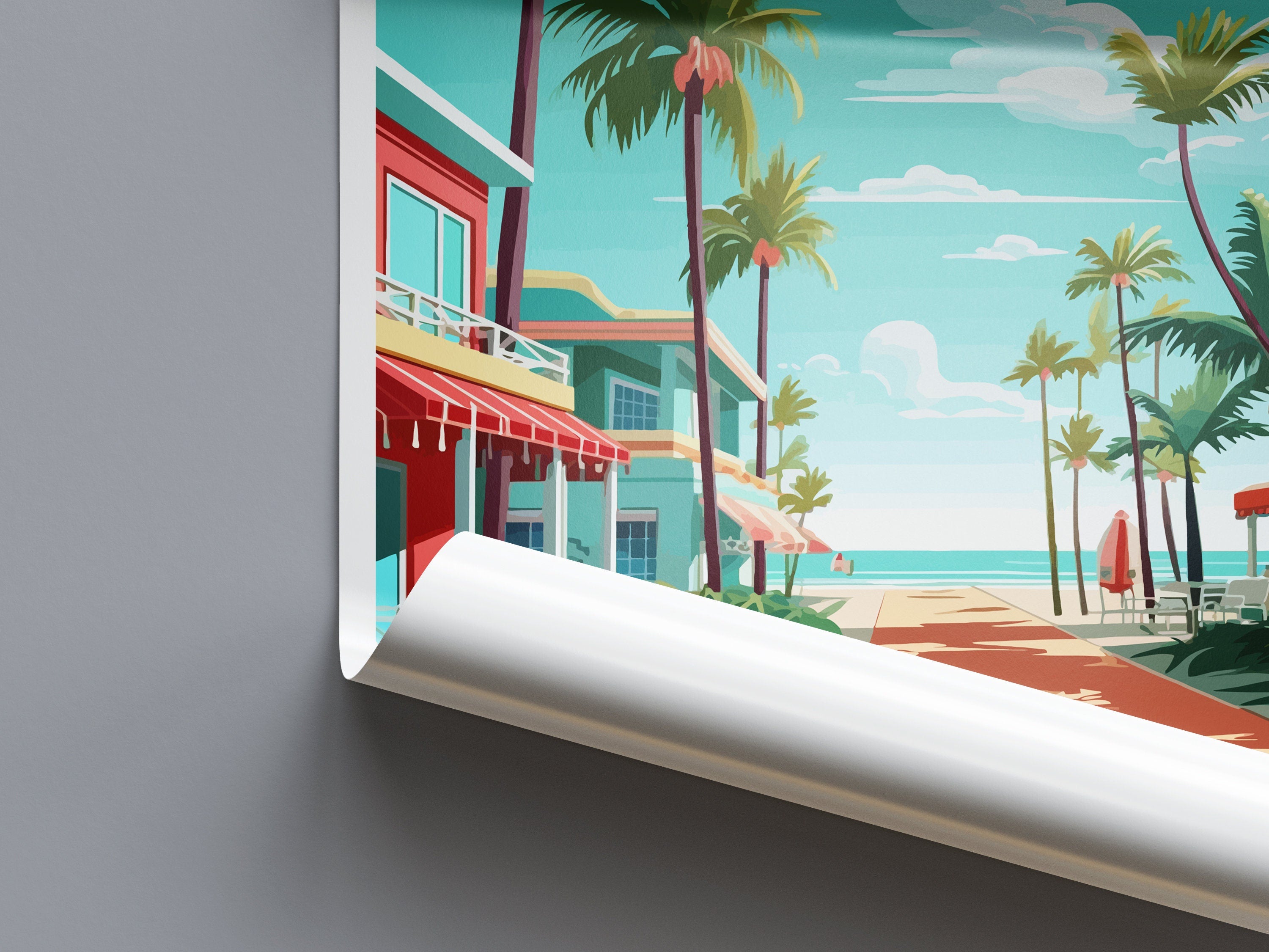 South Beach Travel Print