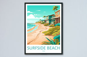 Surfside Beach Travel Print