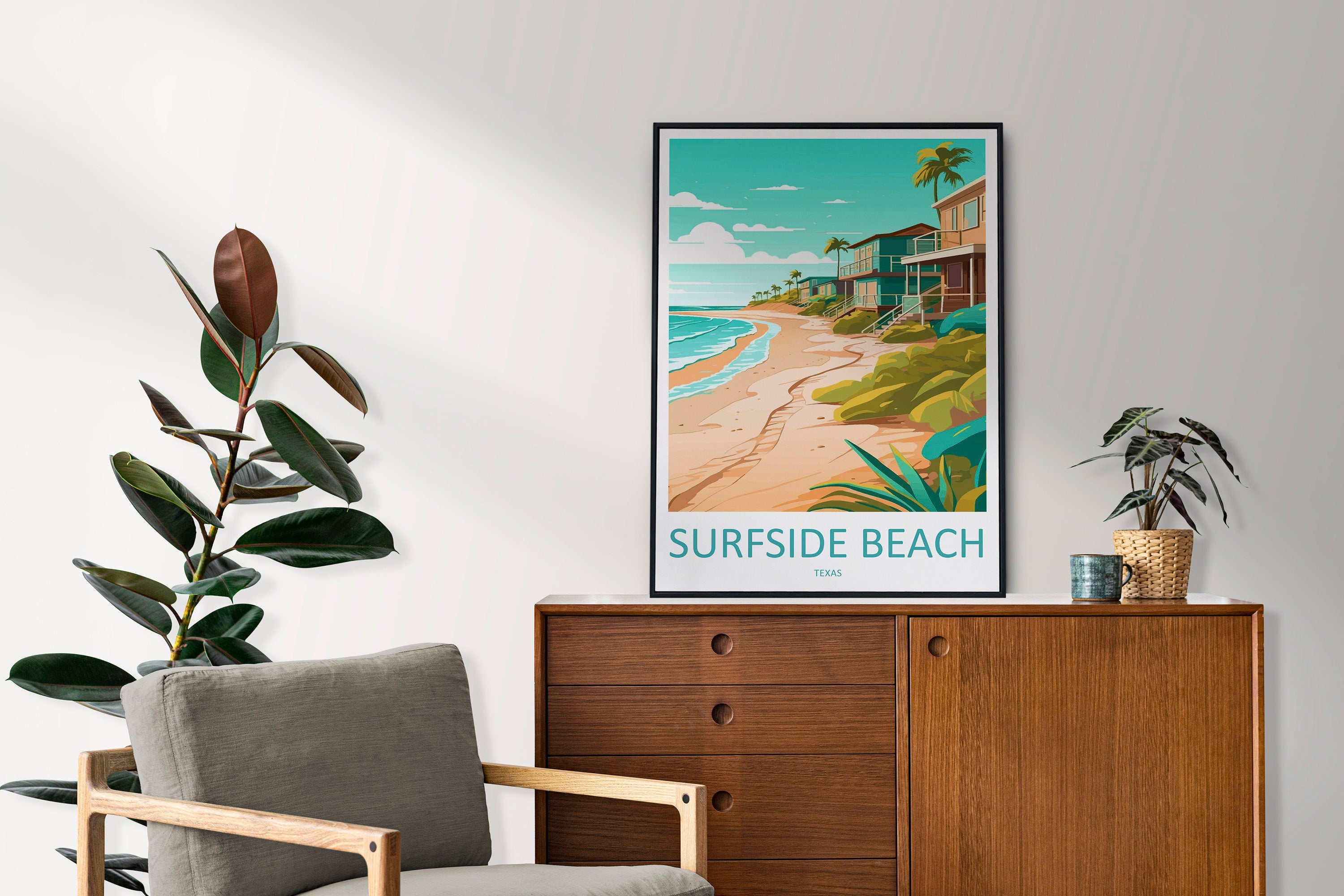 Surfside Beach Travel Print