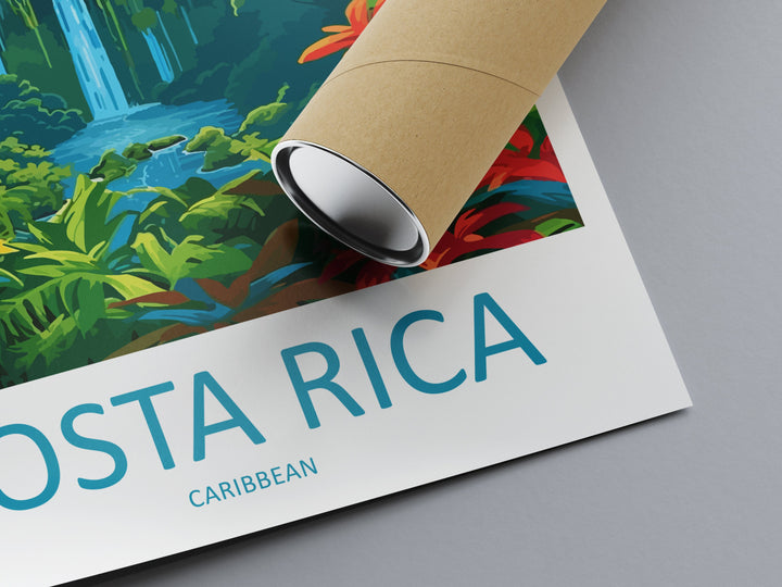 Costa Rica Travel Print Wall Art Costa Rica Wall Hanging Home Décor Costa Rica Gift Art Lovers Wall Art Caribbean Travel Print