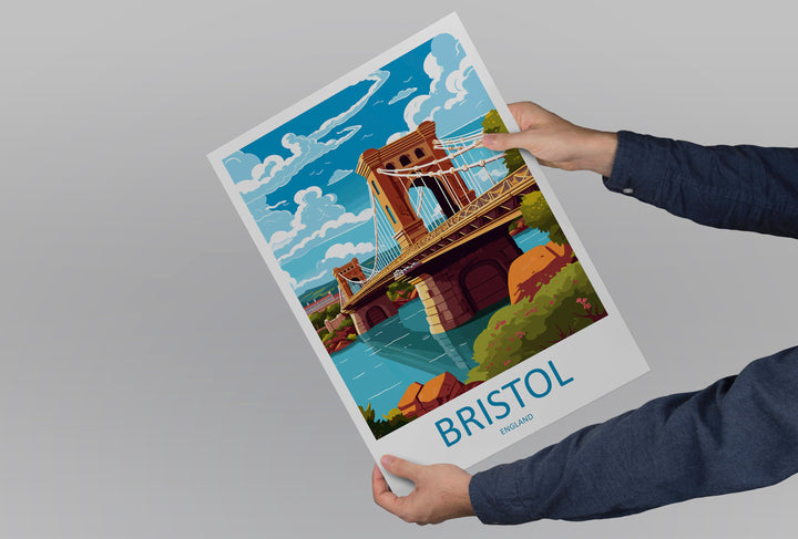 Bristol Travel Print Wall Art Bristol Wall Hanging Home Décor Bristol Gift Art Lovers England Art Lover Gift Bristol Bridge City Art Print