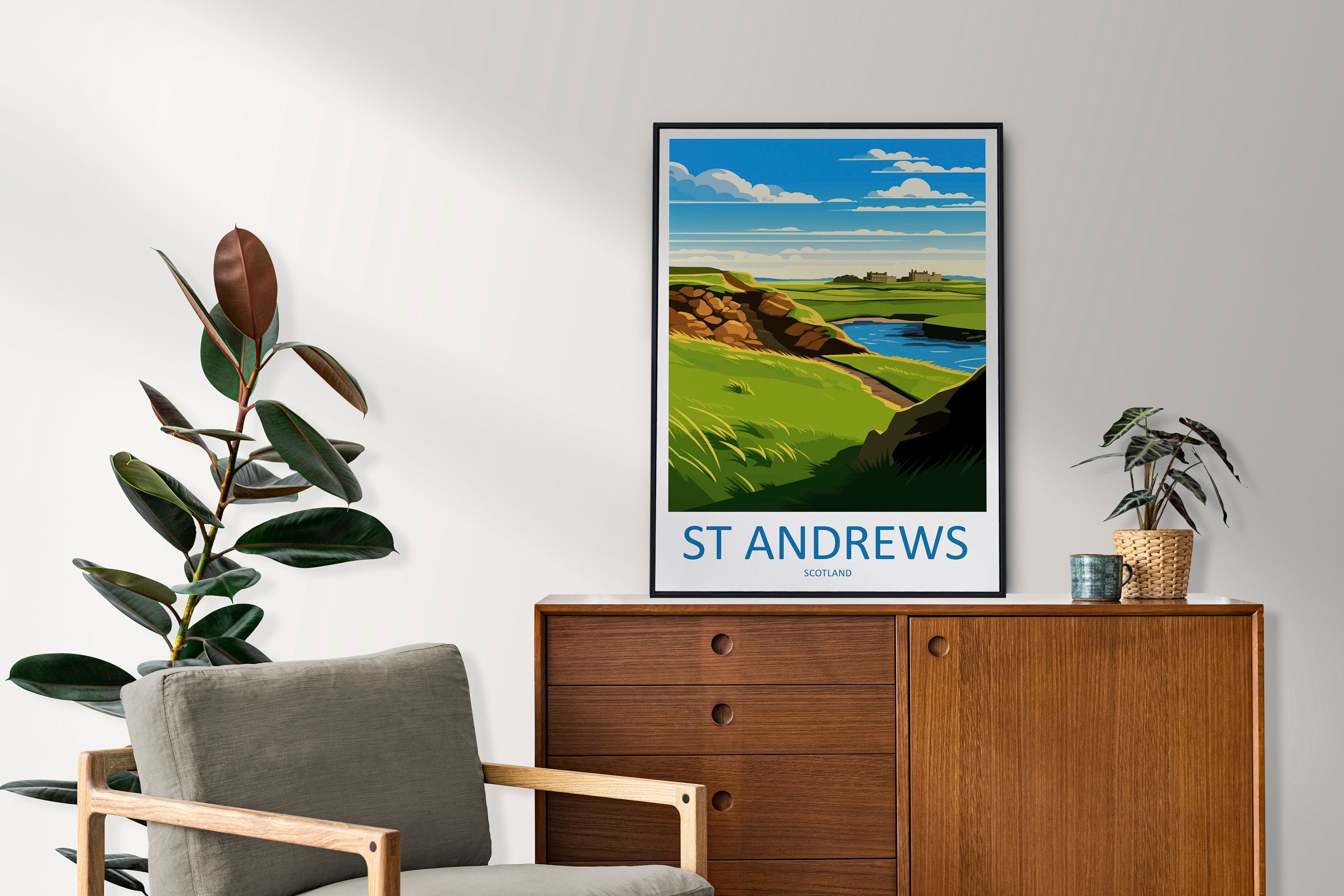 St Andrews Golf Course Travel Print