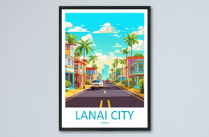 Lanai City Travel Print