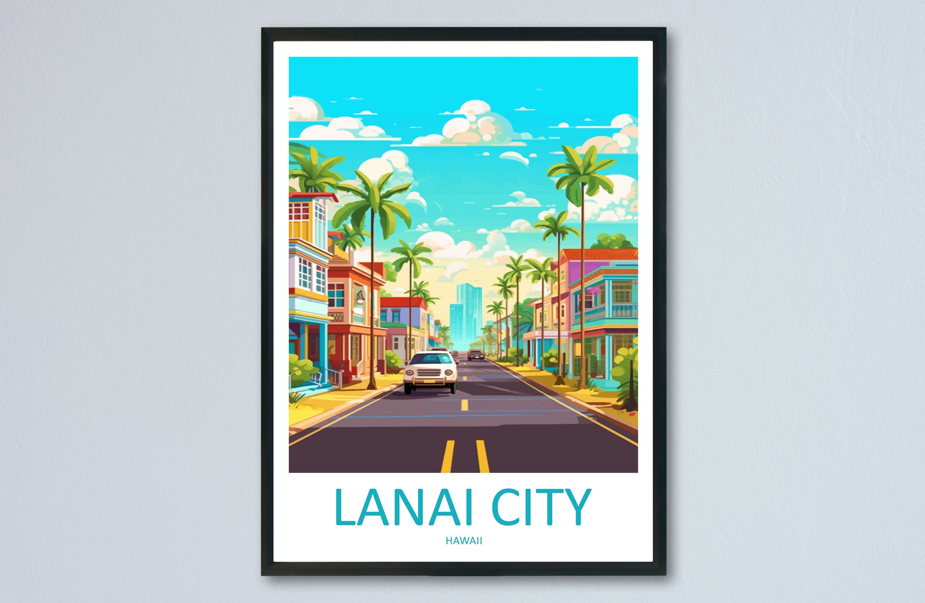 Lanai City Travel Print