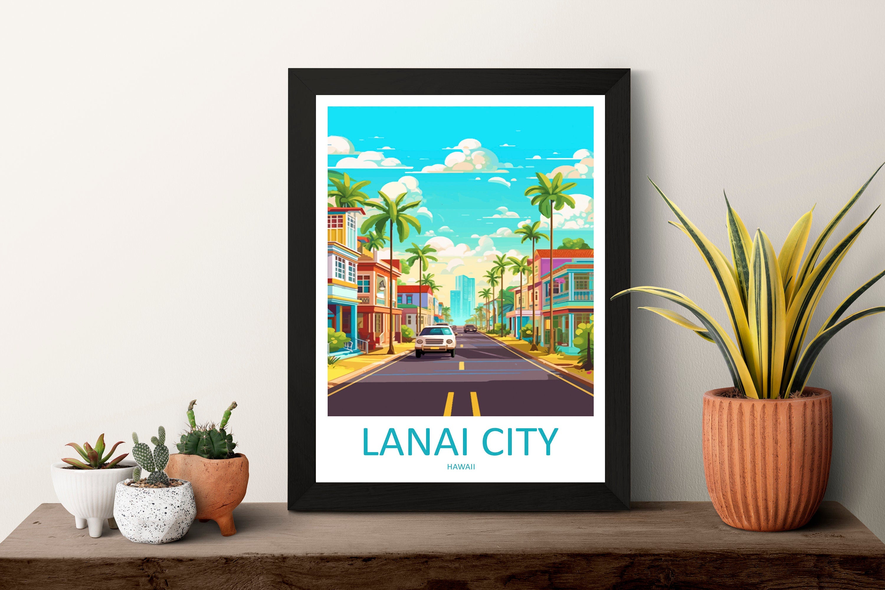 Lanai City Travel Print