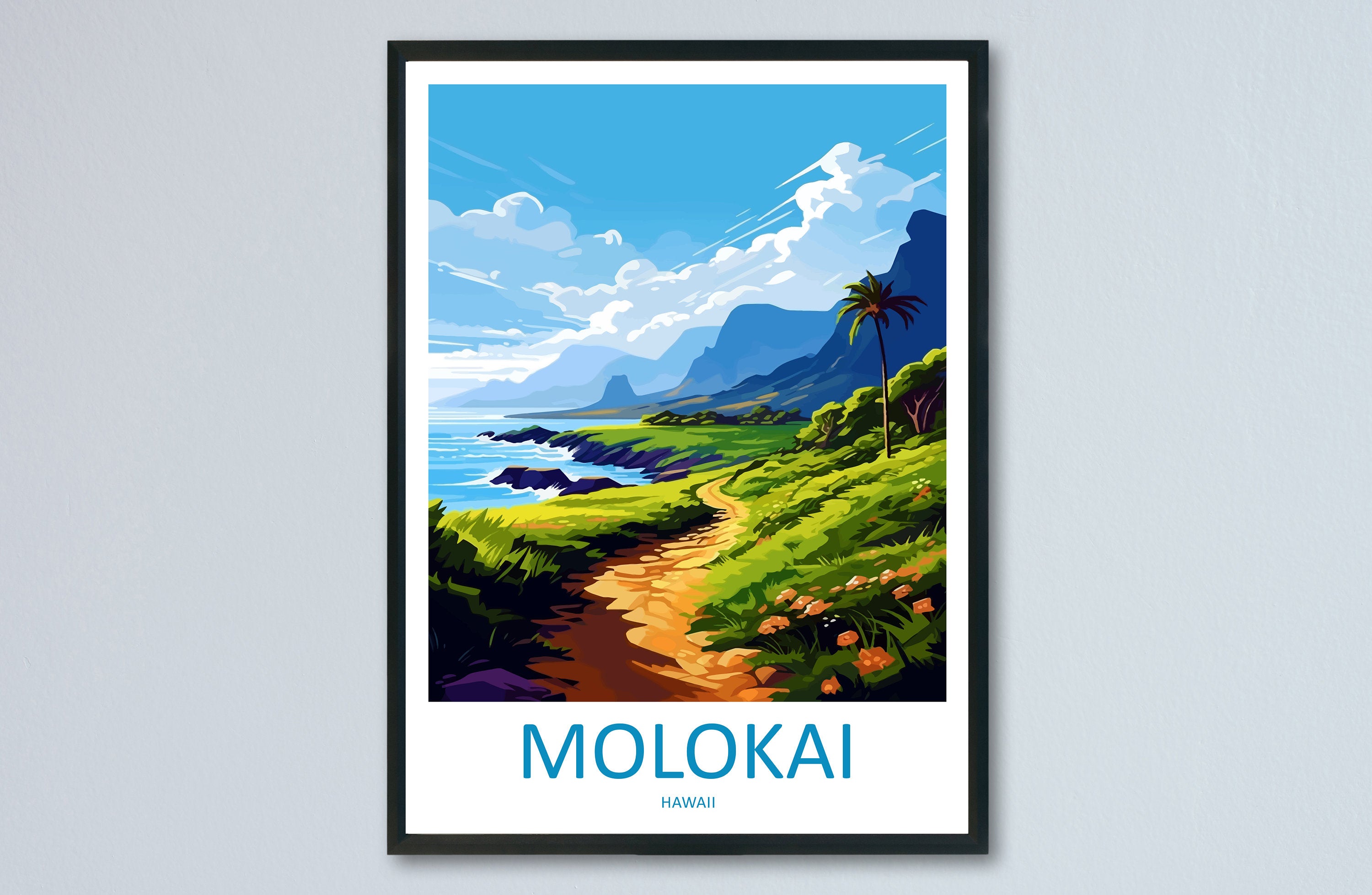 Molokai Travel Print