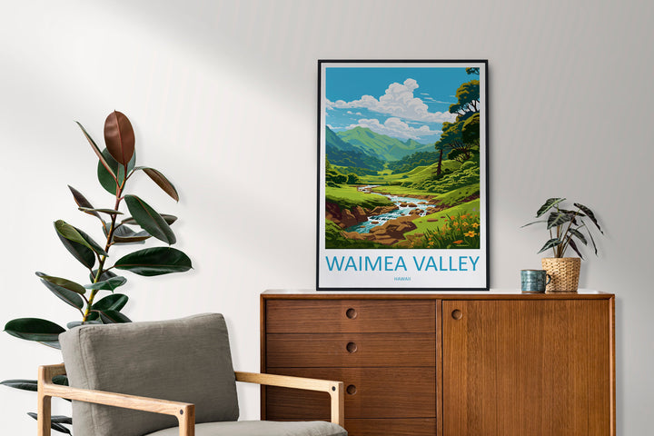 Waimea Valley Travel Print Wall Art Waimea Valley Wall Hanging Home Décor Waimea Valley Gift Art Lovers Hawaii Art Lover Gift Print Artwork