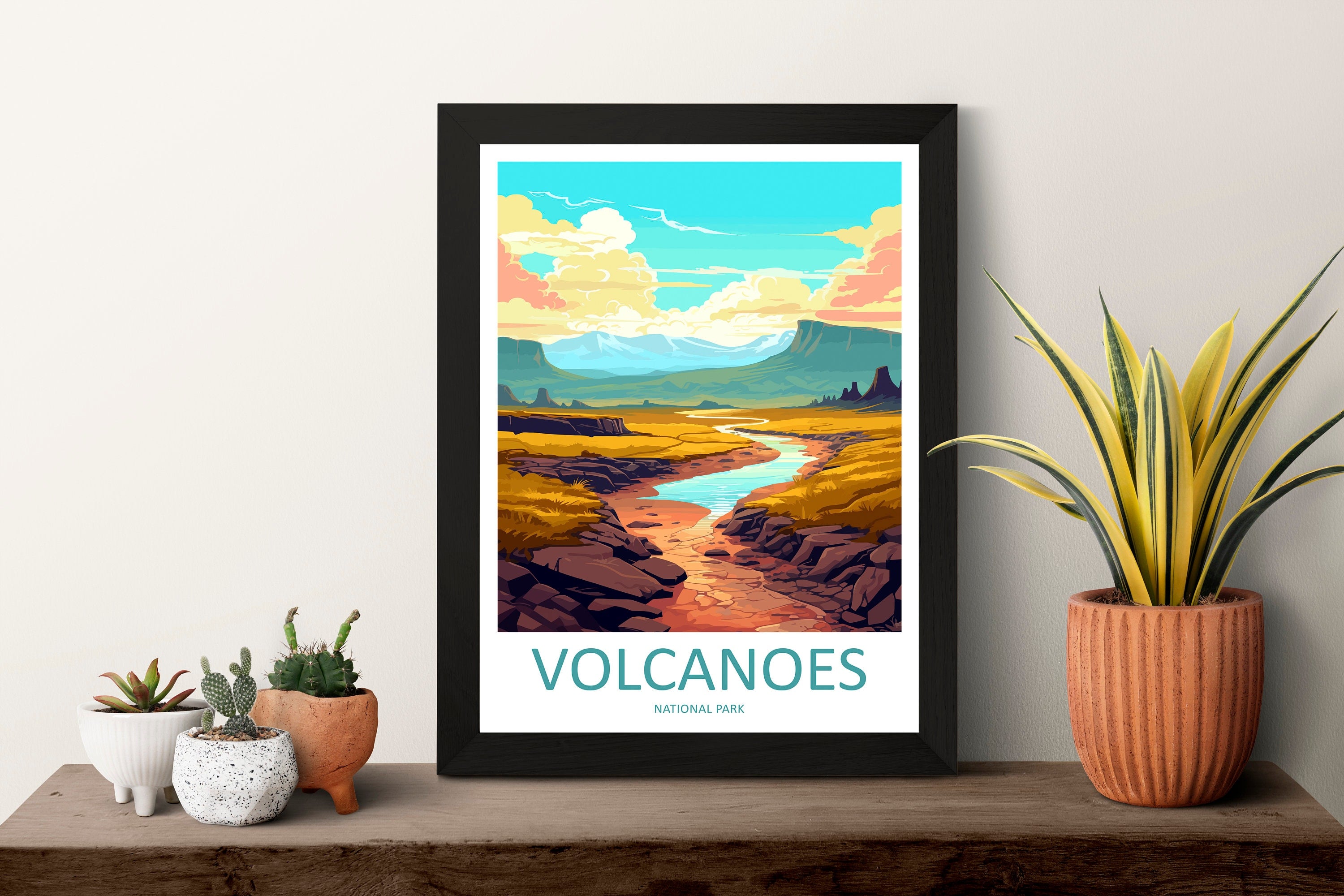 Volcanoes National Park Travel Print