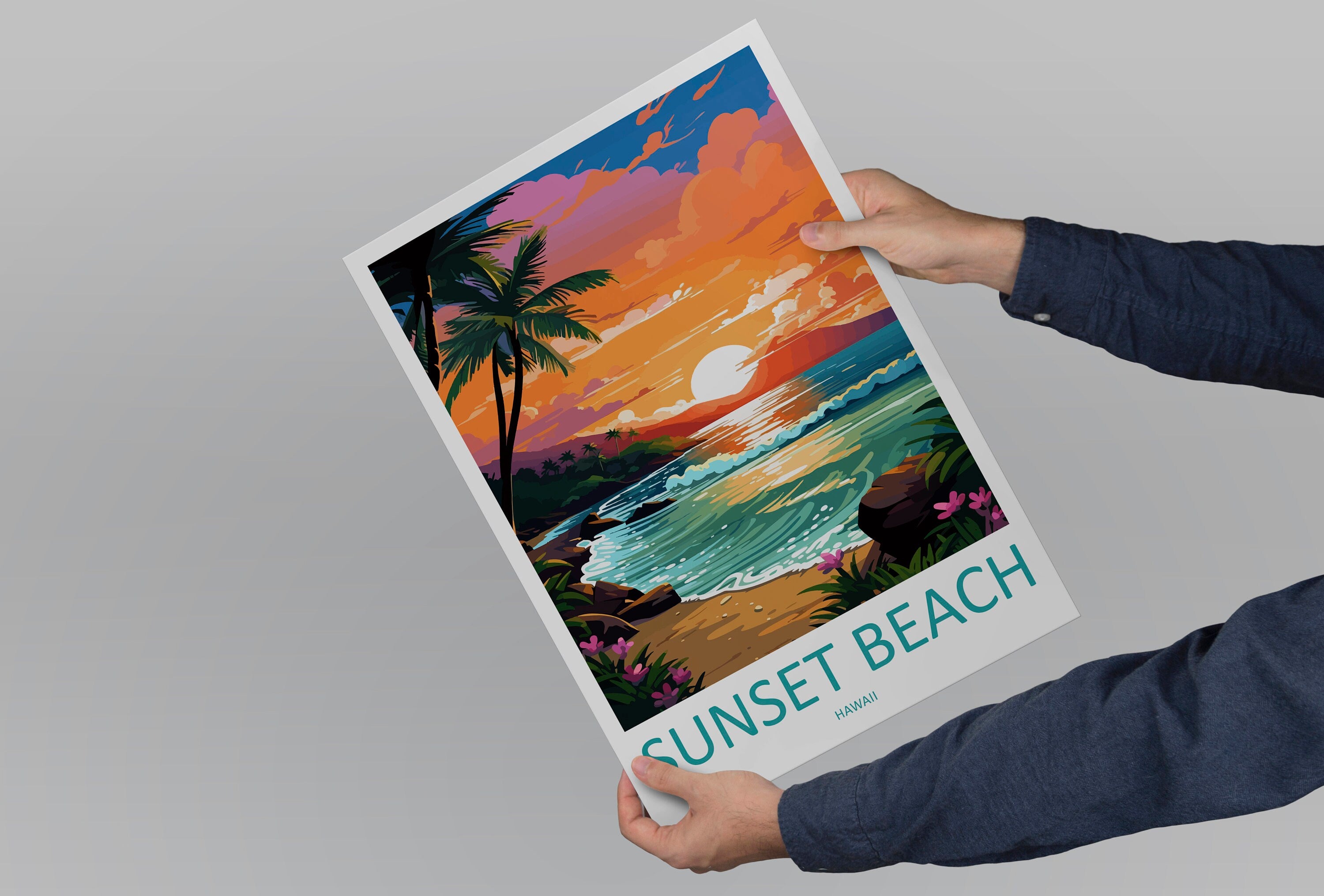 Sunset Beach Travel Print