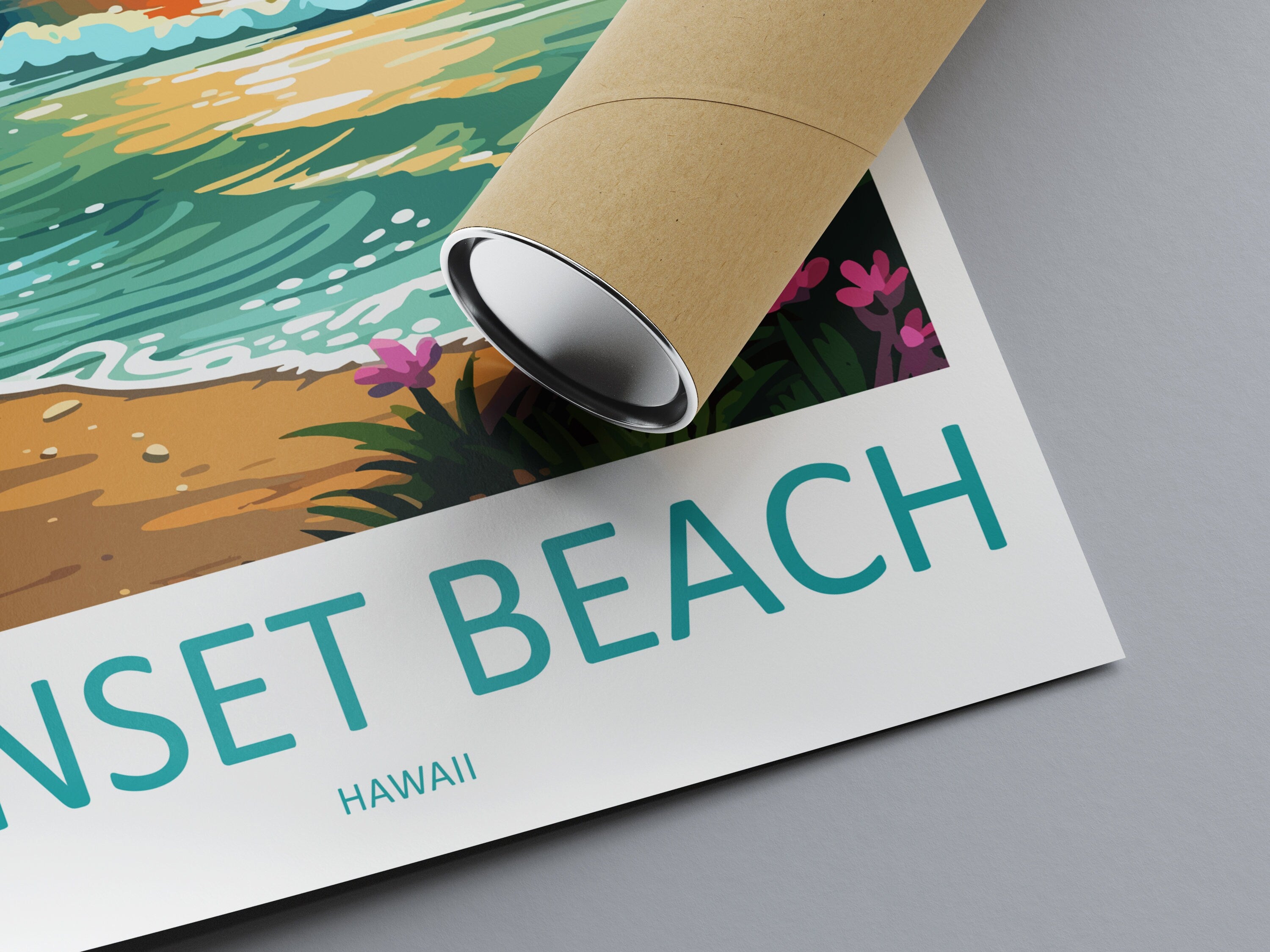 Sunset Beach Travel Print