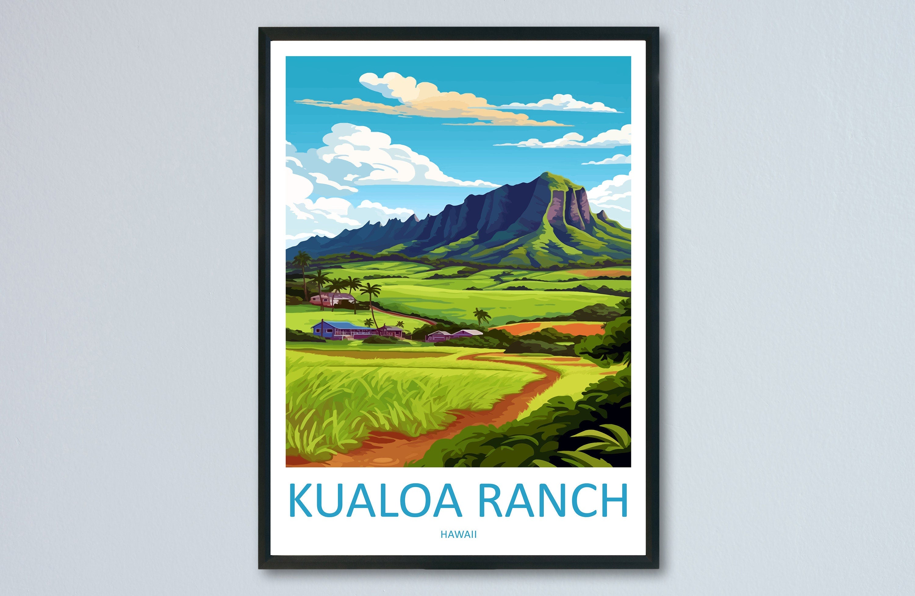 Kualoa Ranch Travel Print