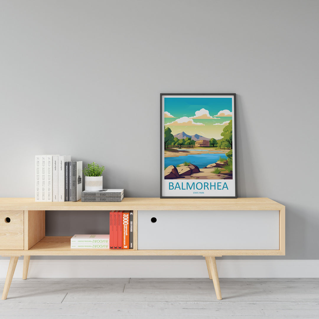 Balmorhea State Park Travel Print Wall Art Balmorhea Wall Hanging Home Décor Balmorhea Gift Art Lovers Texas Art Lover Gift Texas Print