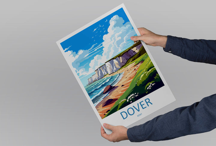 Dover Travel Print Wall Art Dover Wall Hanging Home Décor Dover Gift Art Lovers England Art Lover Gift Print Artwork Kent Art