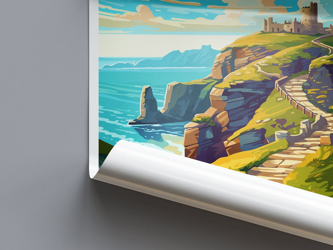 Tintagel Castle Travel Print Wall Art Tintagel Castle Wall Hanging Home Décor Tintagel Castle Gift Art Lovers England Art Lover Gift