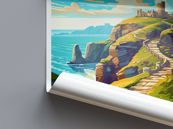 Tintagel Castle Travel Print Wall Art Tintagel Castle Wall Hanging Home Décor Tintagel Castle Gift Art Lovers England Art Lover Gift