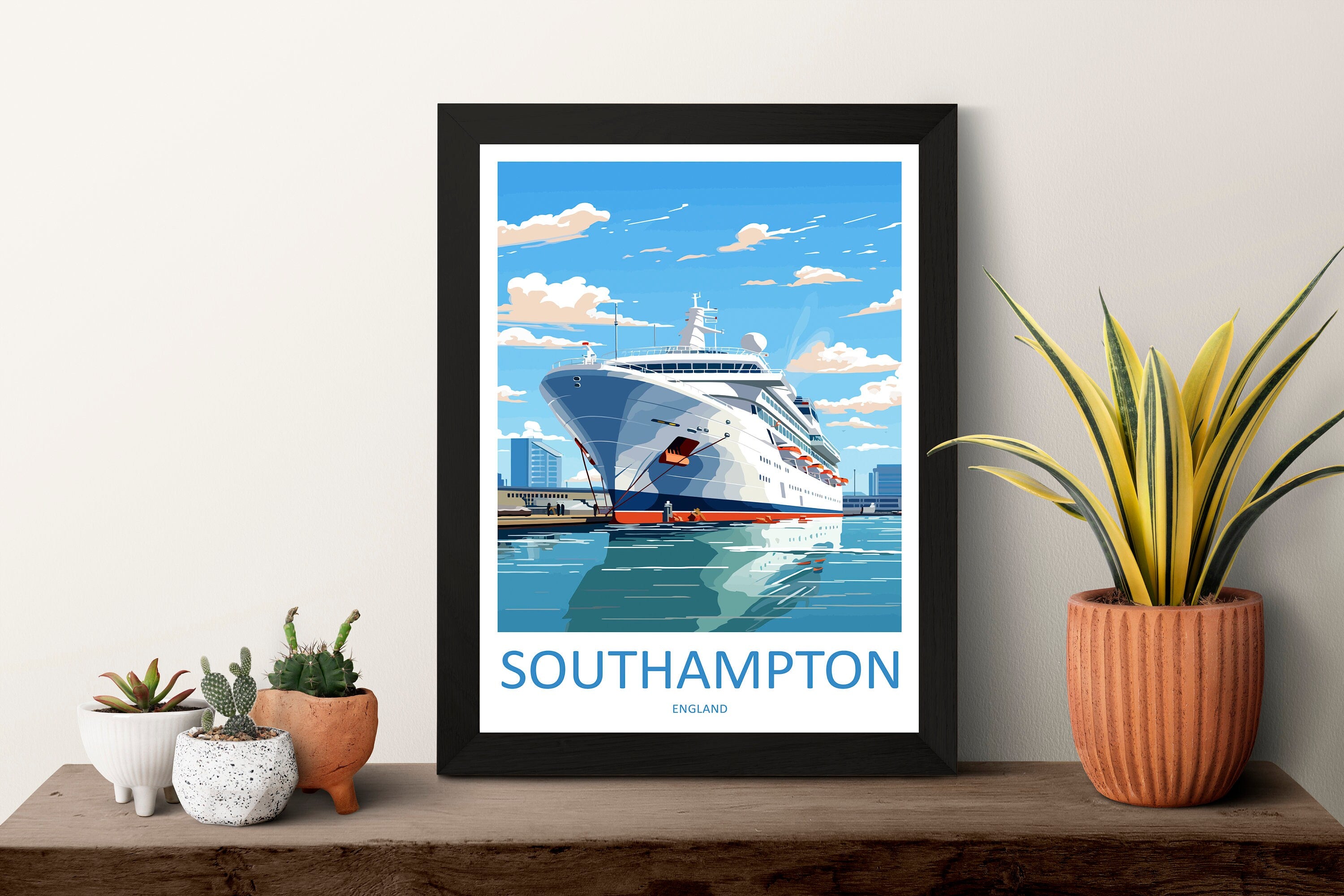 Southampton Travel Print Wall Art Southampton Wall Hanging Home Décor Southampton Gift Art Lovers England Art Lover Gift Wall Art Poster