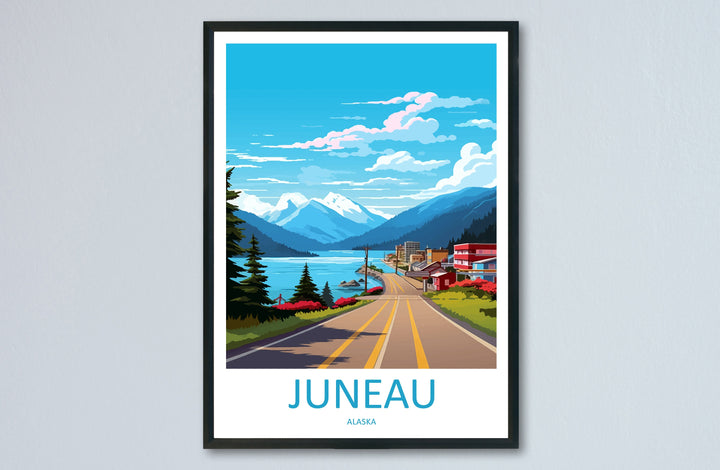 Juneau Travel Print Wall Art Juneau Wall Hanging Home Décor Juneau Gift Art Lovers Alaska Art Lover Gift Juneau Gift