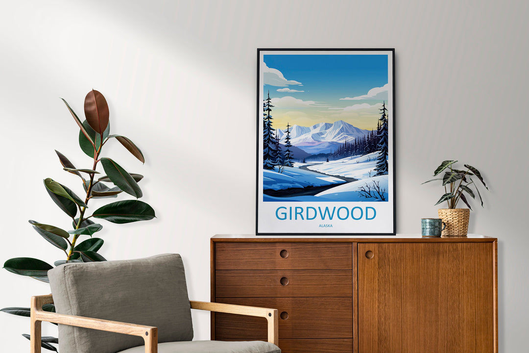 Girdwood Travel Print Wall Art Girdwood Wall Hanging Home Décor Girdwood Gift Art Lovers Alaska Art Lover Gift Girdwood Gift